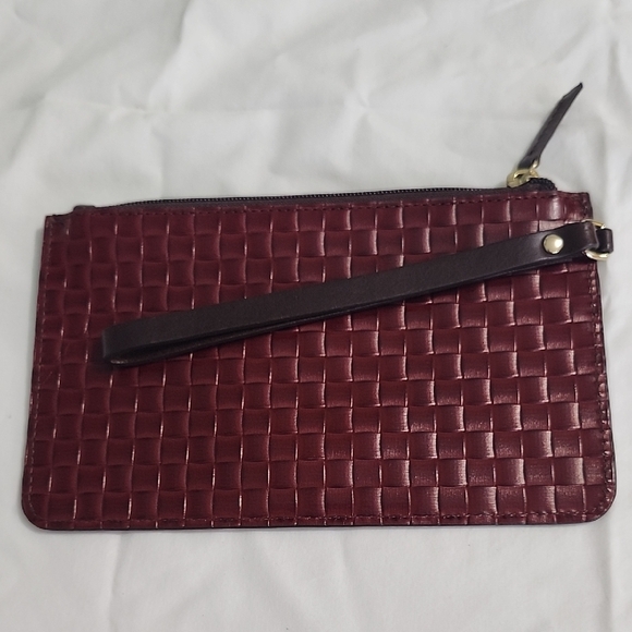 Dooney & Bourke Maroon Woven Wristlet